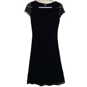 Mexx Black & White Polka Dot Midi  Dress size M